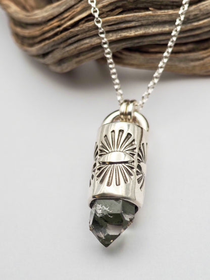 Herkimer Diamond Juniper Talisman Necklace