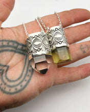 Clear Quartz Mojave Eye Talisman Necklace