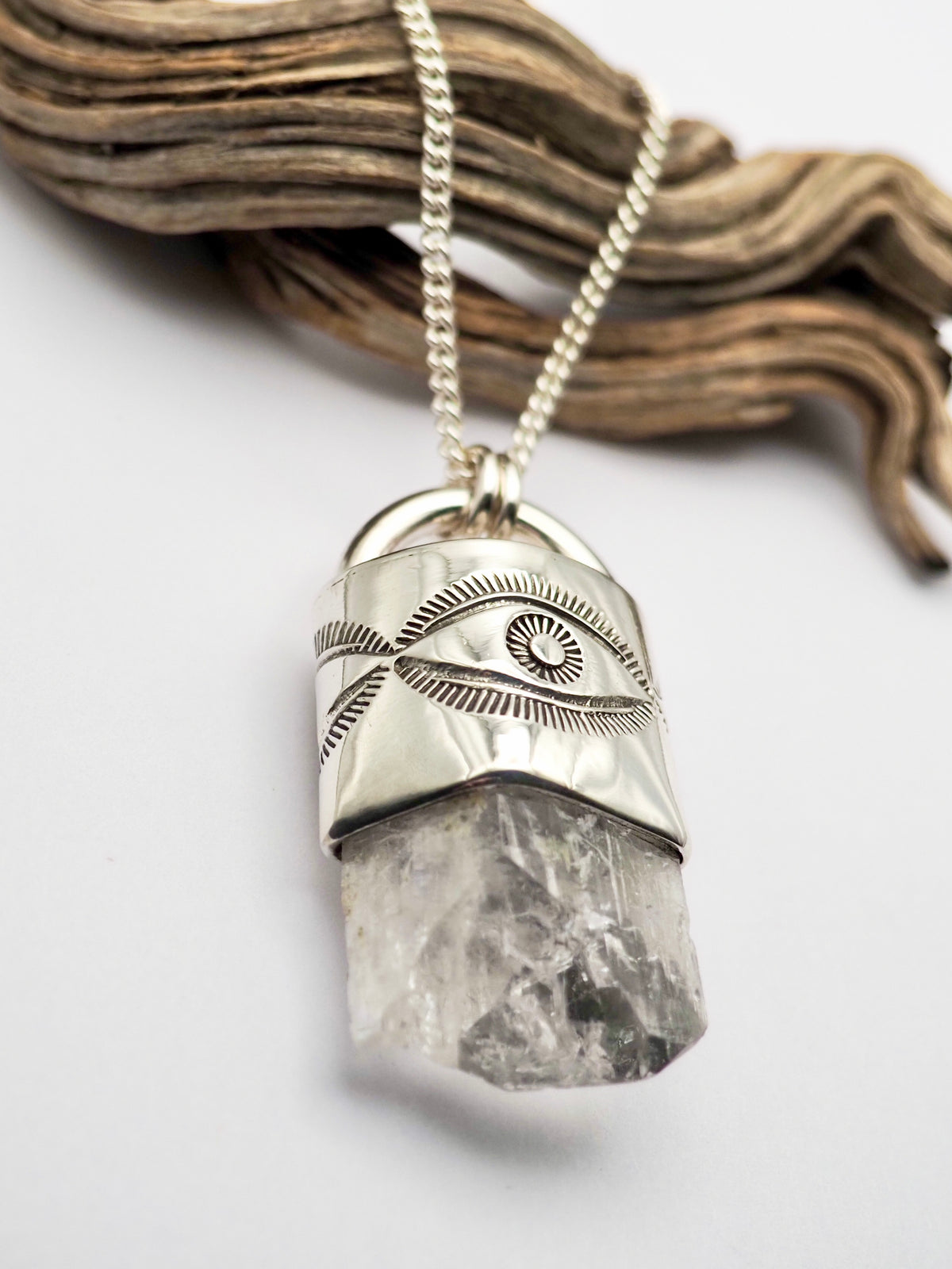 Danburite Big Eye Talisman Necklace