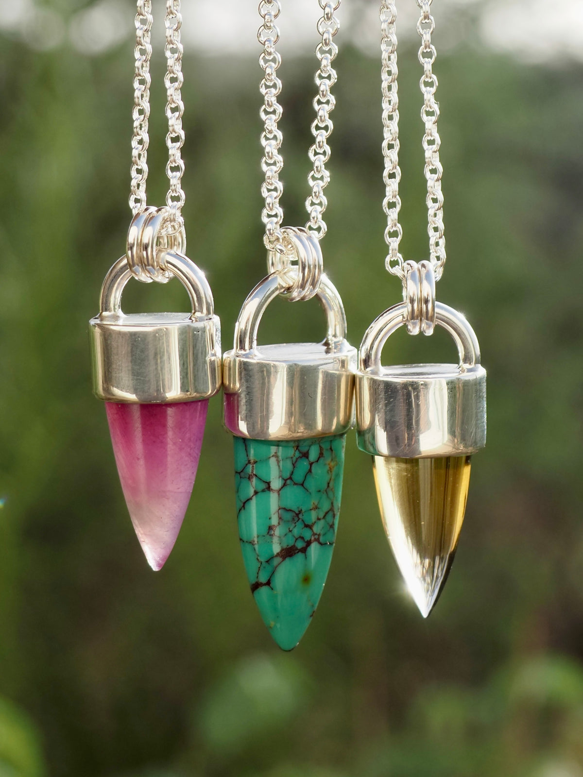 Ruby Spike Talisman Necklace