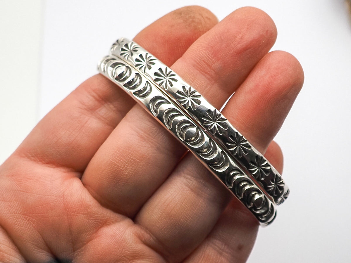 Sparkles Hand Stamped Stacker Cuff M/L