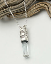 Aquamarine with Black Tourmaline Eye Talisman Necklace