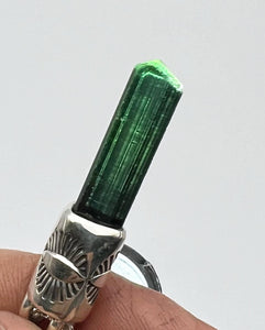 Green Tourmaline Eye Talisman Necklace