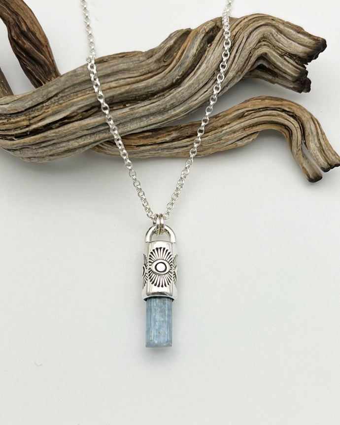 Aquamarine Eye Talisman Necklace