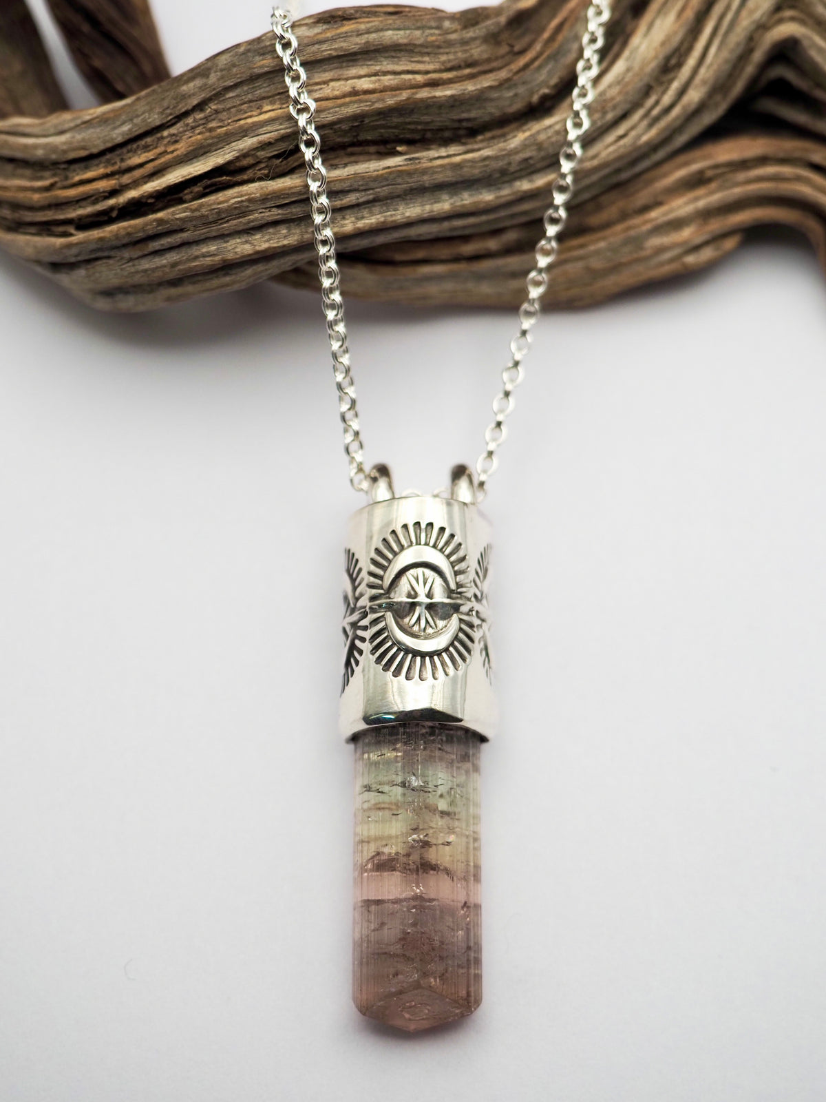 Pink/Mauve Tourmaline Portal Talisman Necklace
