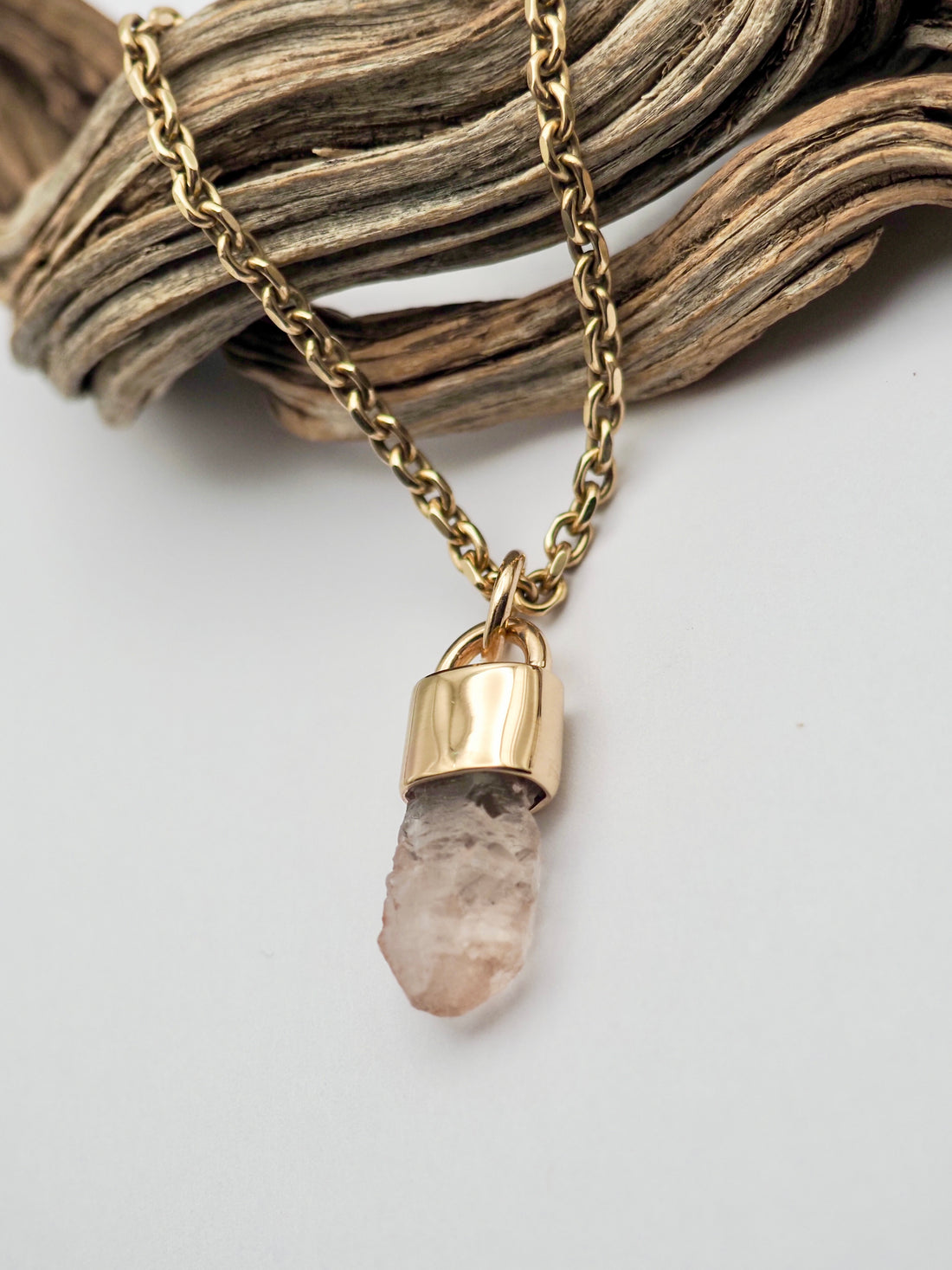 Nirvana Quartz 14k Gold Talisman