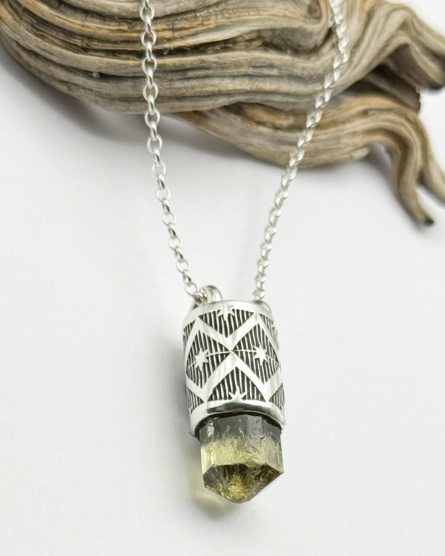 Yellow Apatite Agave II Talisman Necklace