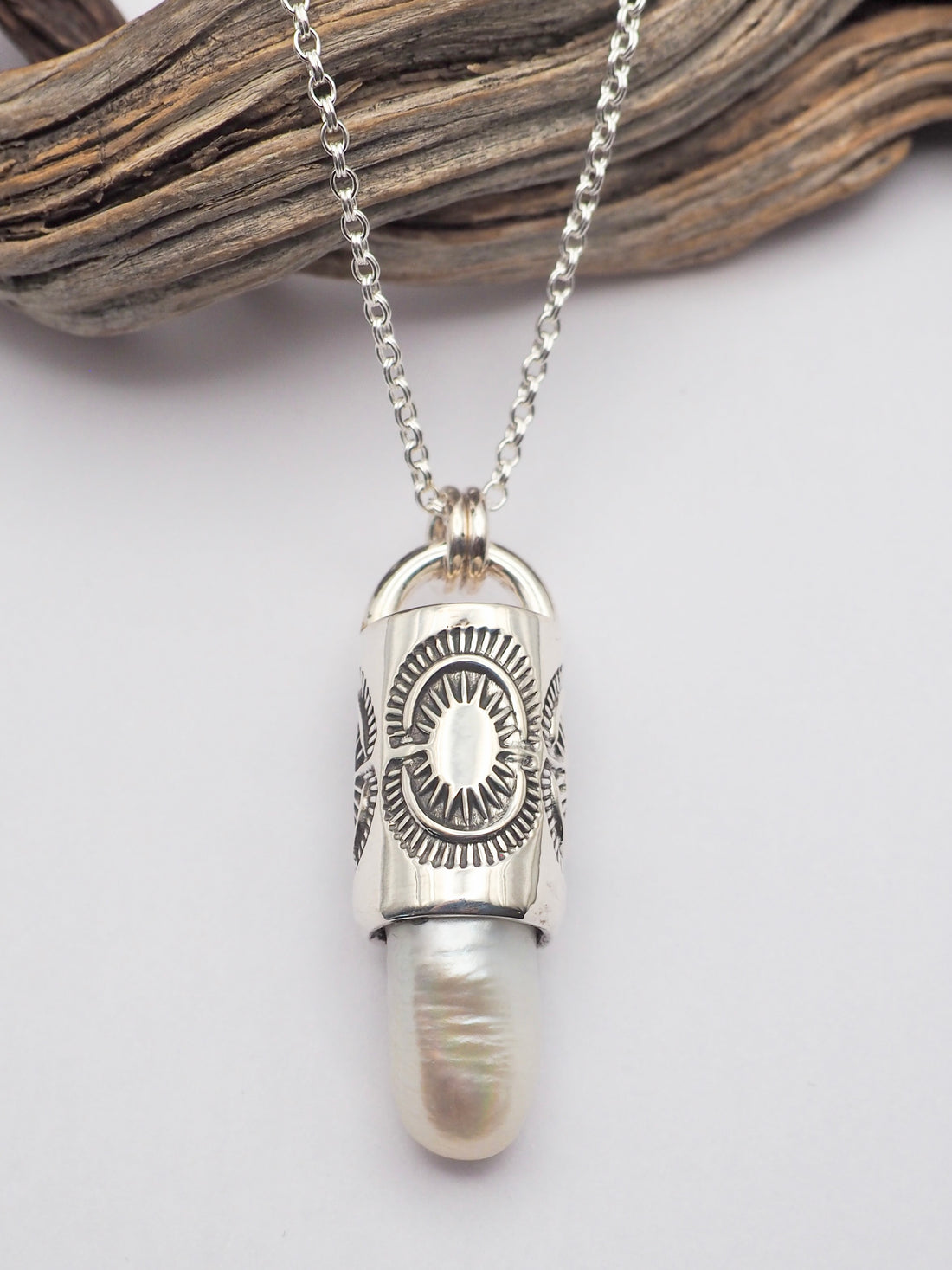 Pearl Sunburst Talisman Necklace