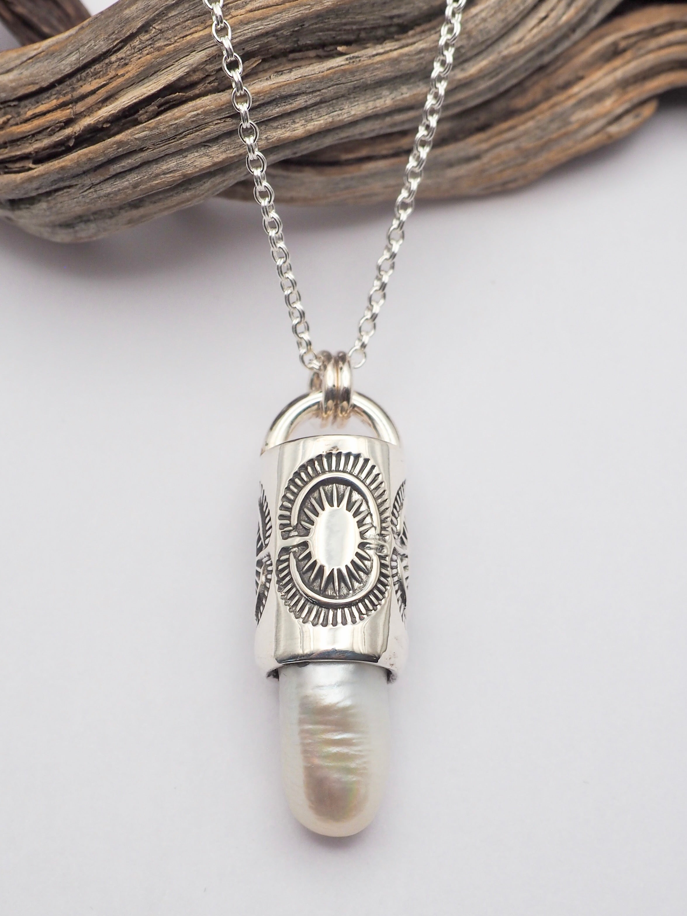 Pearl Sunburst Talisman Necklace