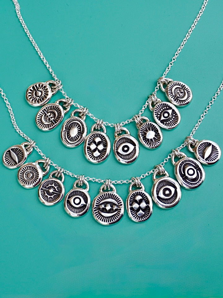 Sterling Silver Hand Stamped Pendant Necklaces