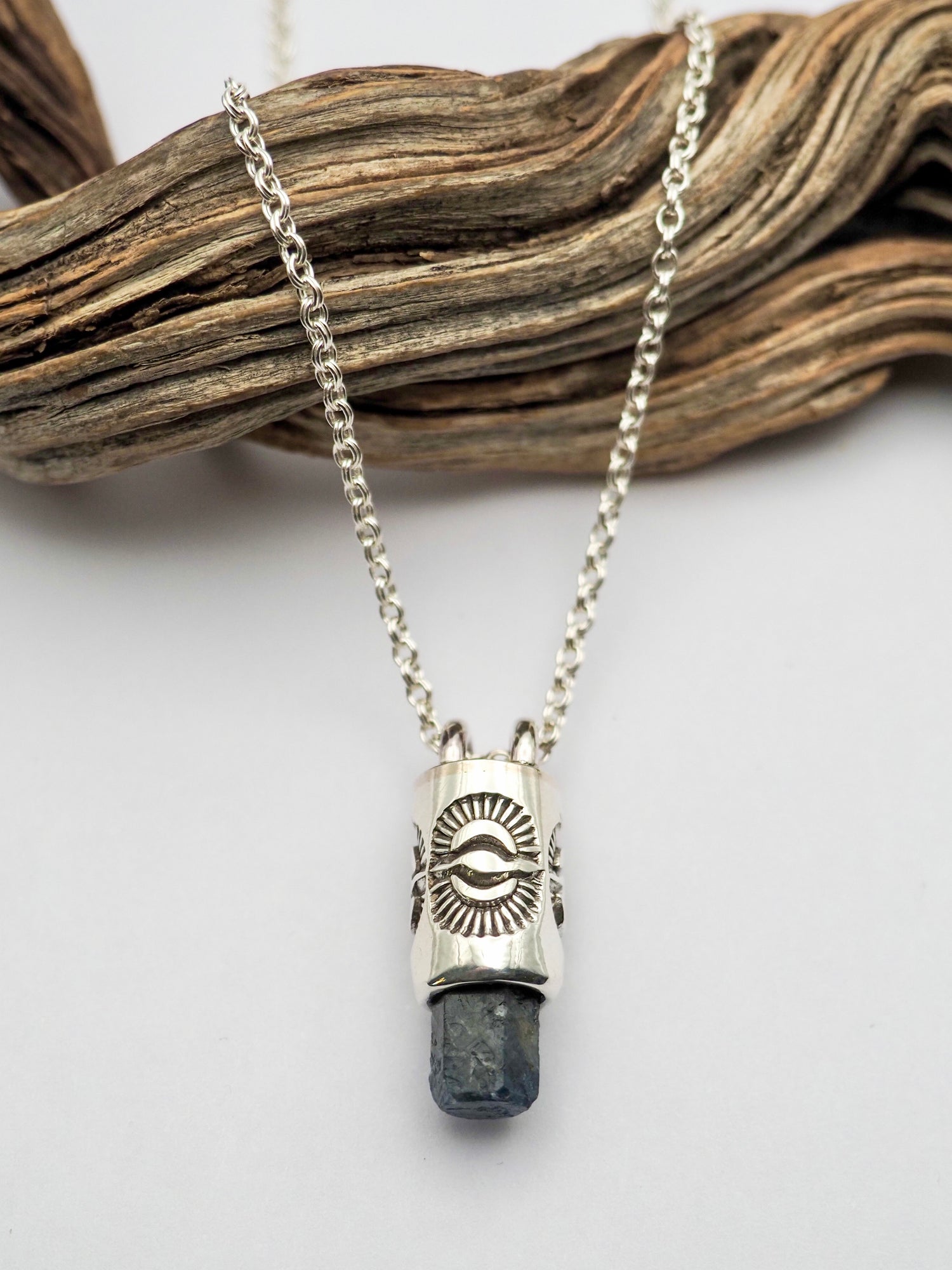 Sapphire Sunrise Talisman Necklace