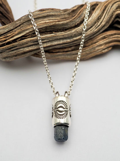 Sapphire Sunrise Talisman Necklace
