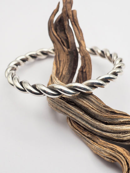 MTO 6g Heavyweight Fine Silver Chunky Twist Bangle