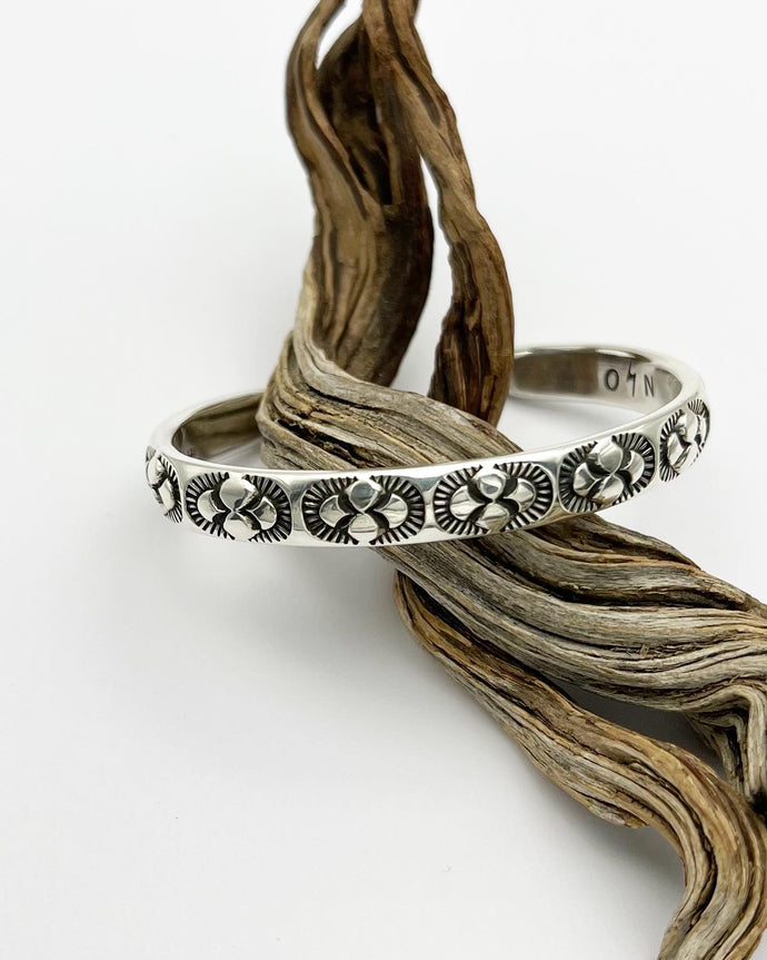 Oasis Heavyweight Hand Stamped Stacker Cuff S/M