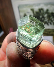 Minty Green Tourmaline Eye Talisman Necklace