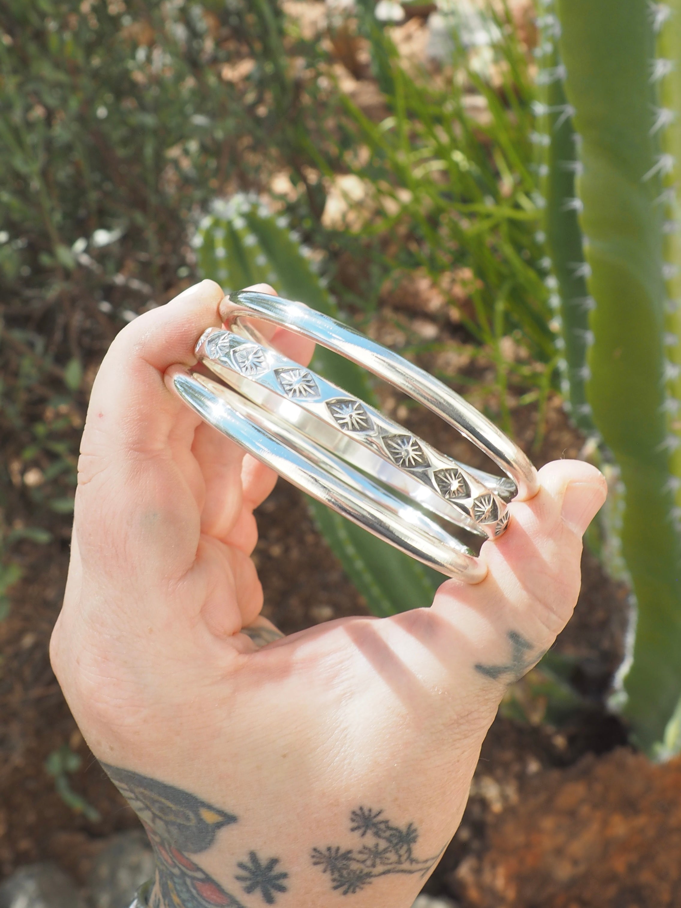 MTO Agave Hand Stamped Bangle