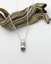 Purple Bi Color Tourmaline Mini Eye Talisman Necklace