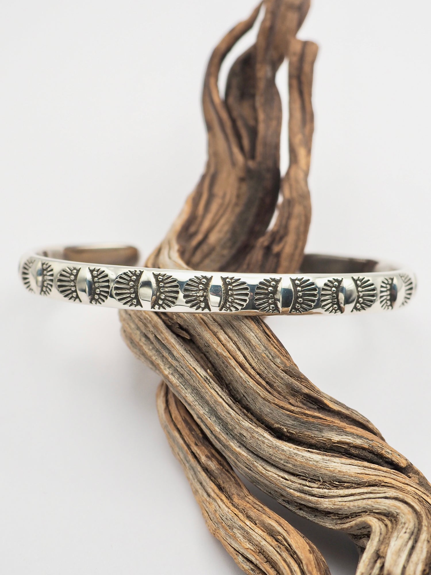 MTO Eye/Dot Hand Stamped Stacker Cuff