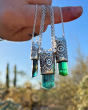 Dark Blue Tourmaline Eye Talisman Necklace