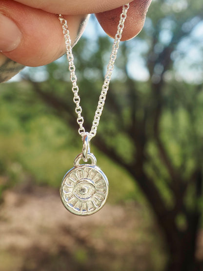 Sterling Silver All Seeing Eye Medallion