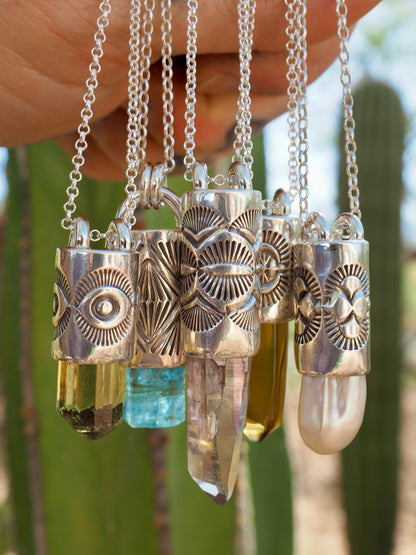 Baroque Pearl Oasis Talisman Necklace
