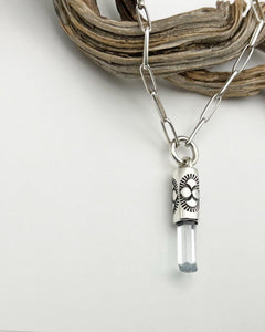 Aquamarine Oasis O Ring Talisman Necklace