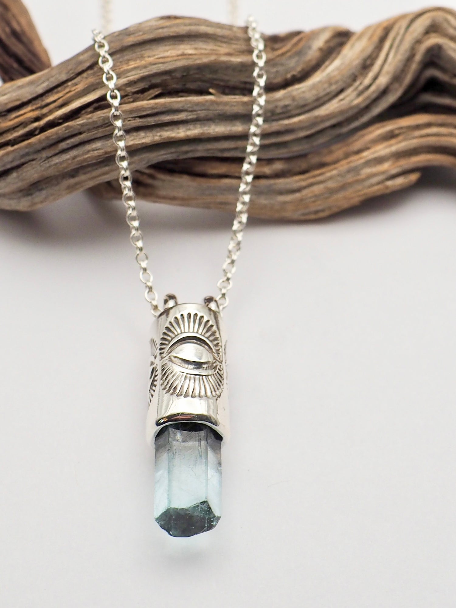Gem Vanadium Beryl Eye II Talisman Necklace