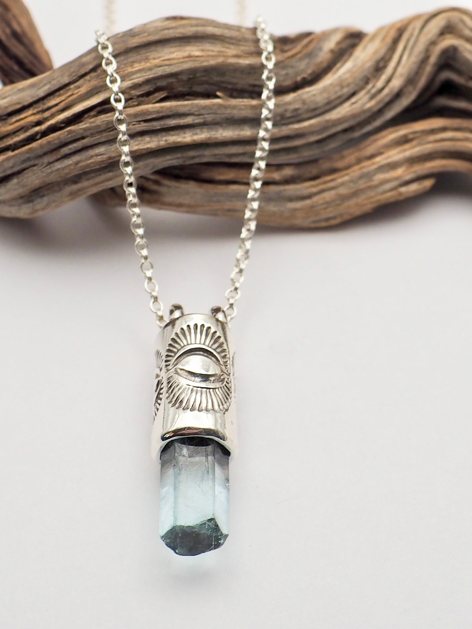 Gem Vanadium Beryl Eye II Talisman Necklace
