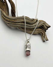 Pink Tourmaline Eyes Talisman Necklace