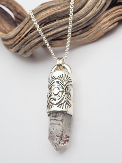 Disco Quartz Sun/Desert Talisman Necklace