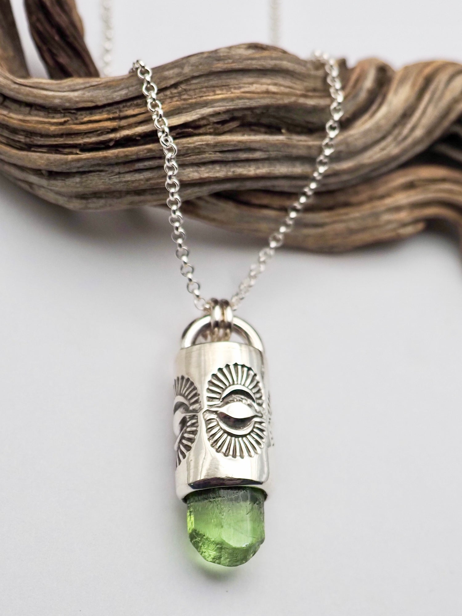 Peridot Eye II Talisman Necklace