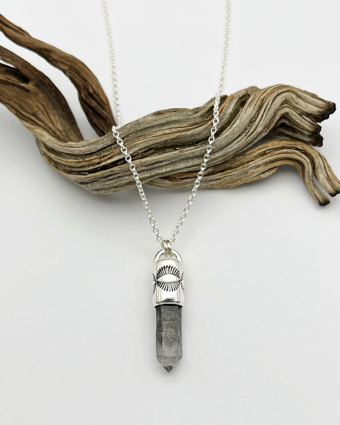 Tibetan Quartz Eye Talisman Necklace