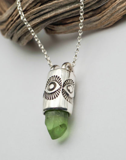 Peridot Eye Talisman Necklace