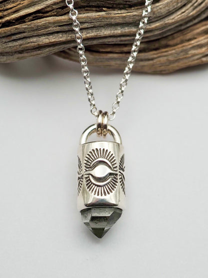 Herkimer Diamond Eye II Talisman Necklace