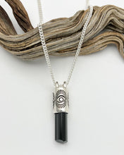 Black Tourmaline Eye Talisman Necklace