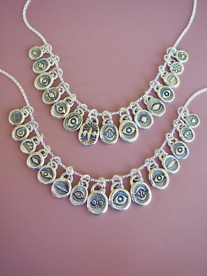 Sterling Silver Hand Stamped Mini Pendants