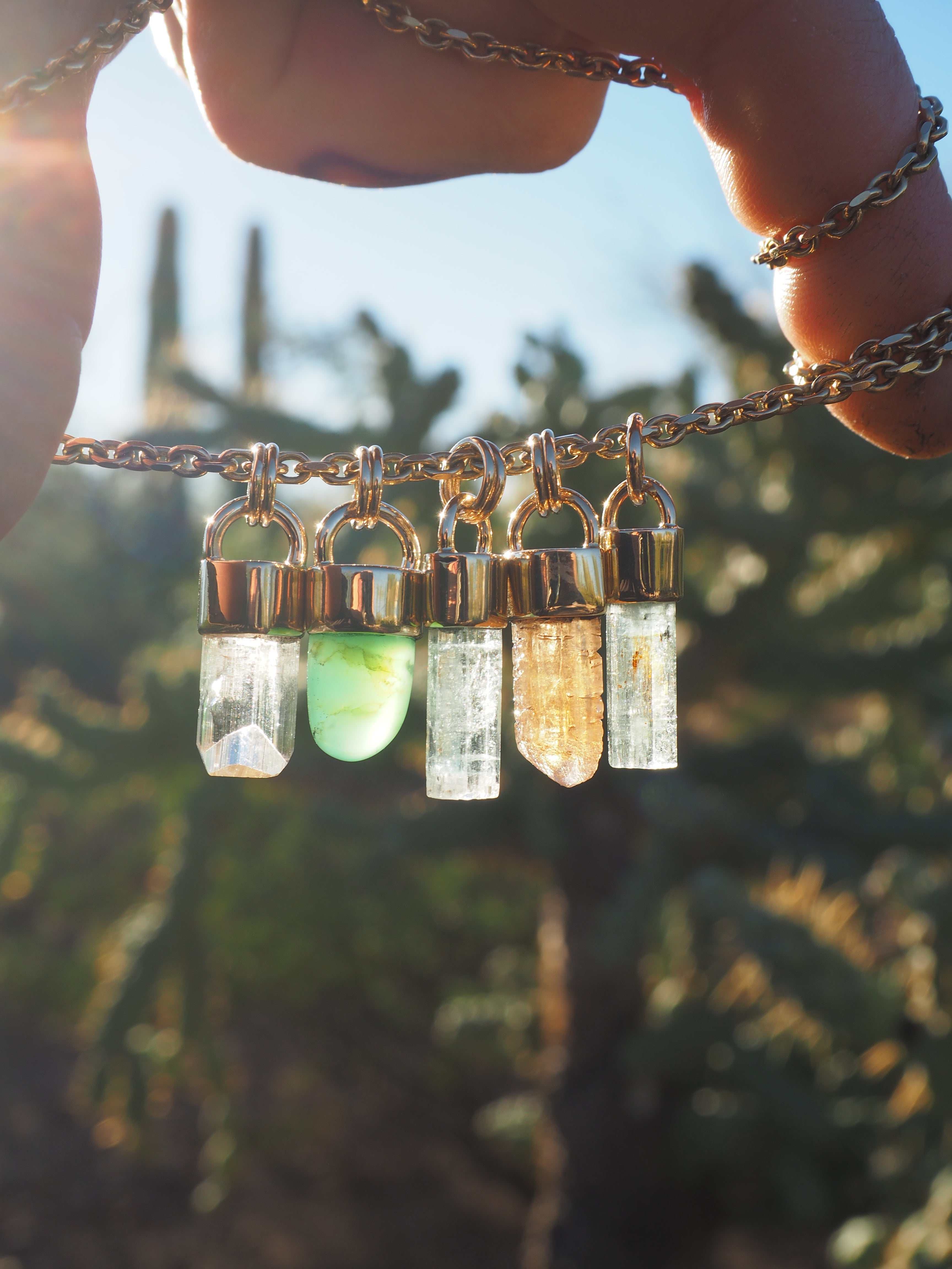 Aquamarine 14k Gold Mini Talisman