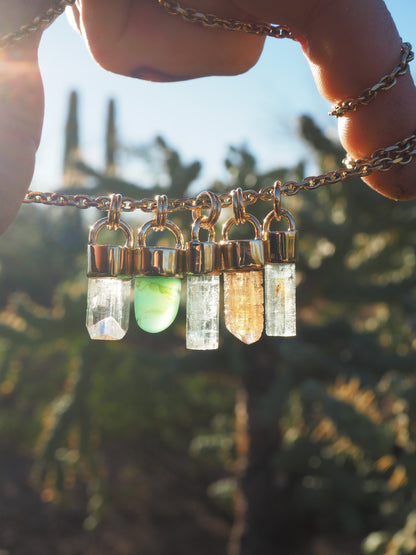 Aquamarine 14k Gold Mini Talisman