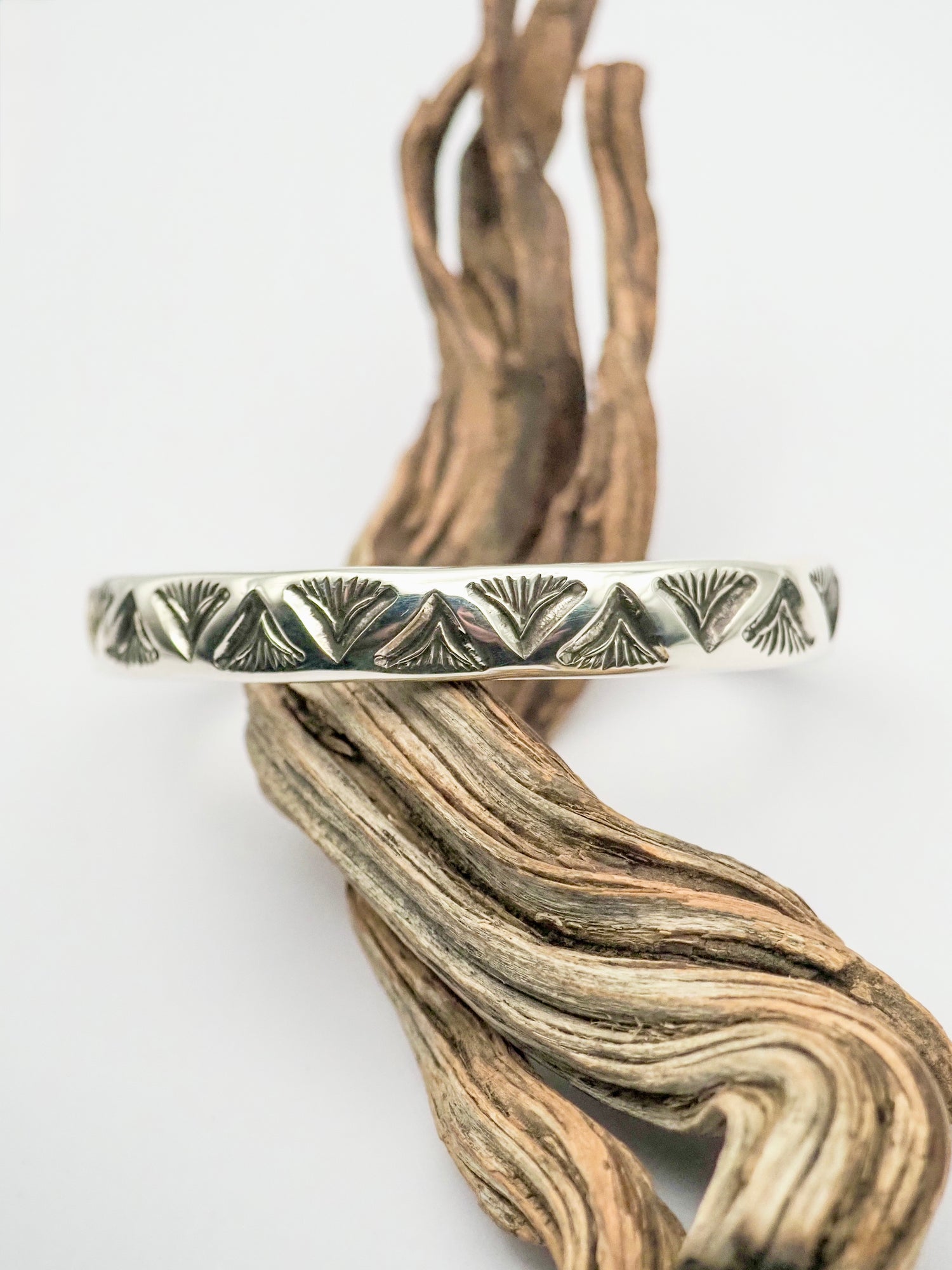 MTO Aloe Stamped Heavyweight Stacker Cuff