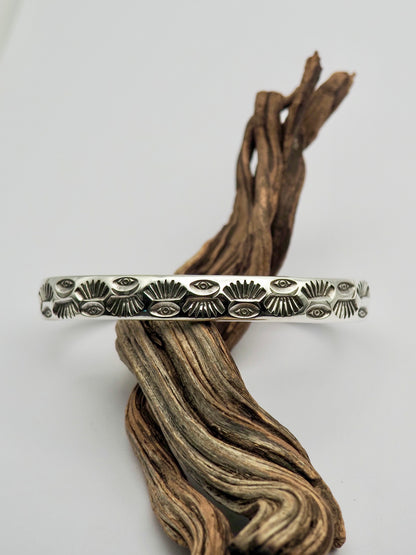 MTO Astral Eyes II Hand Stamped Heavyweight Stacker Cuff