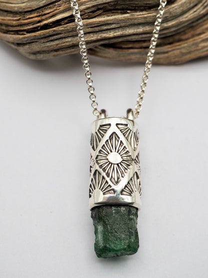 Emerald Acacia Talisman Necklace