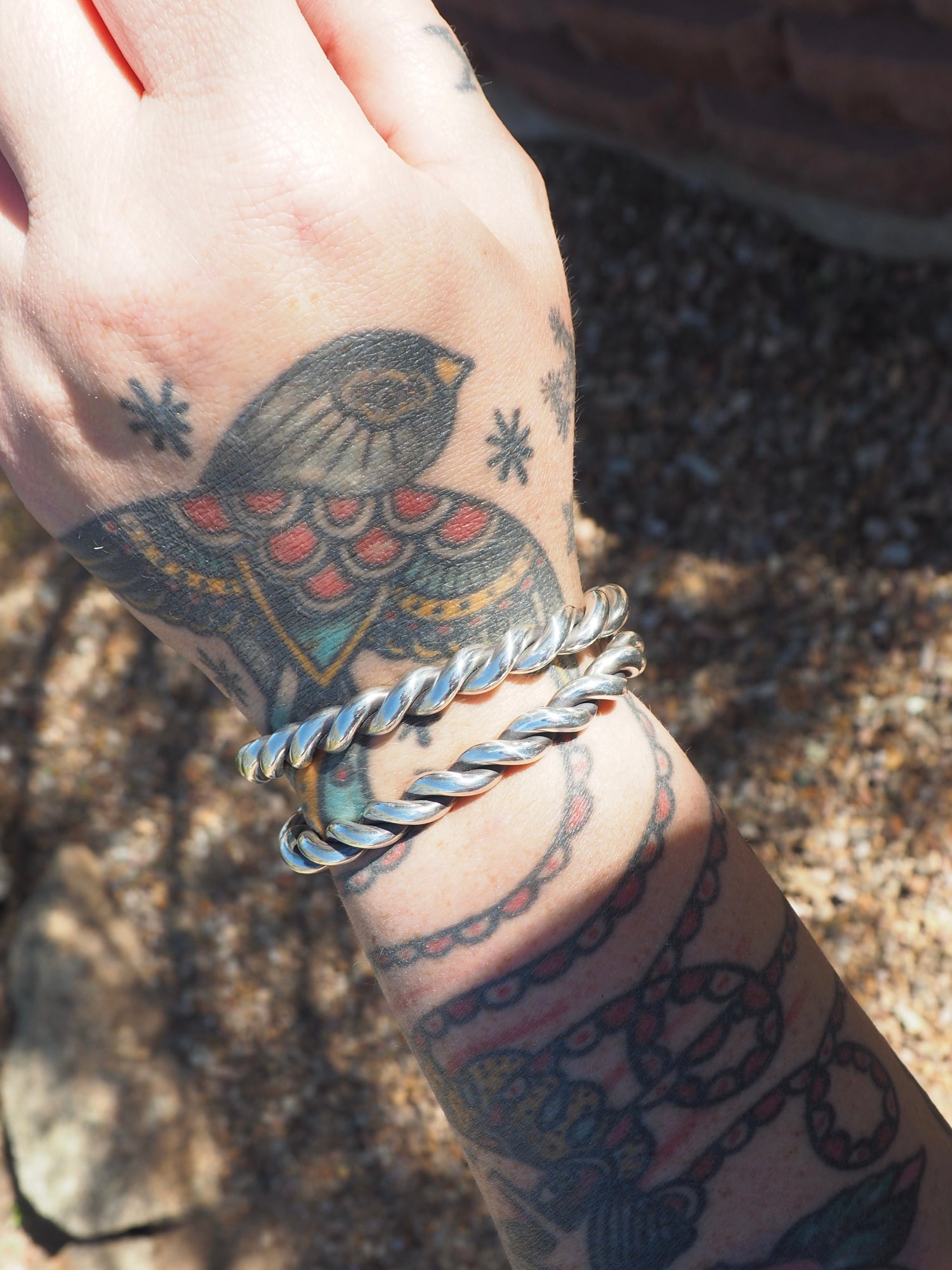 6g Fine Silver Twist Cuff M/L