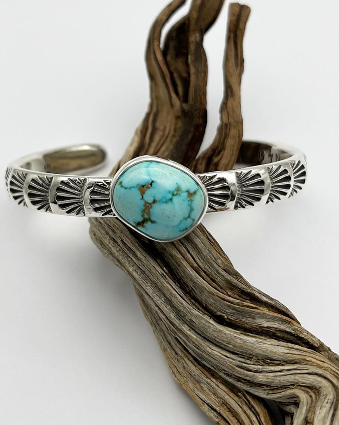 Carico Lake Turquoise Fan Heavyweight Stacker Cuff M/L