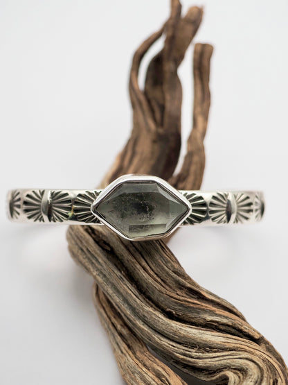 Tibetan Quartz Juniper Heavyweight Stacker Cuff S/M