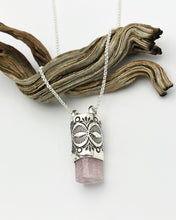 Cotton Candy Pink Tourmaline Mojave/Eye Talisman Necklace