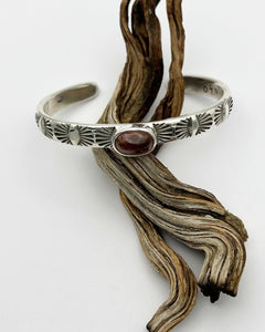 Pink/Peach Tourmaline Juniper Heavyweight Stacker Cuff XL