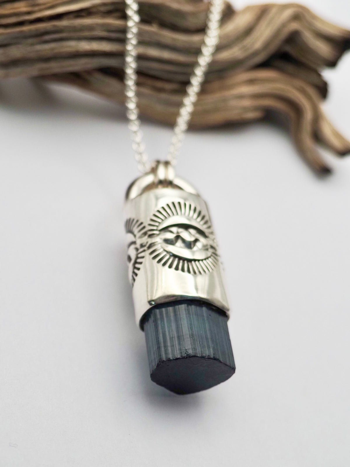 Blue Tourmaline Portal Talisman Necklace
