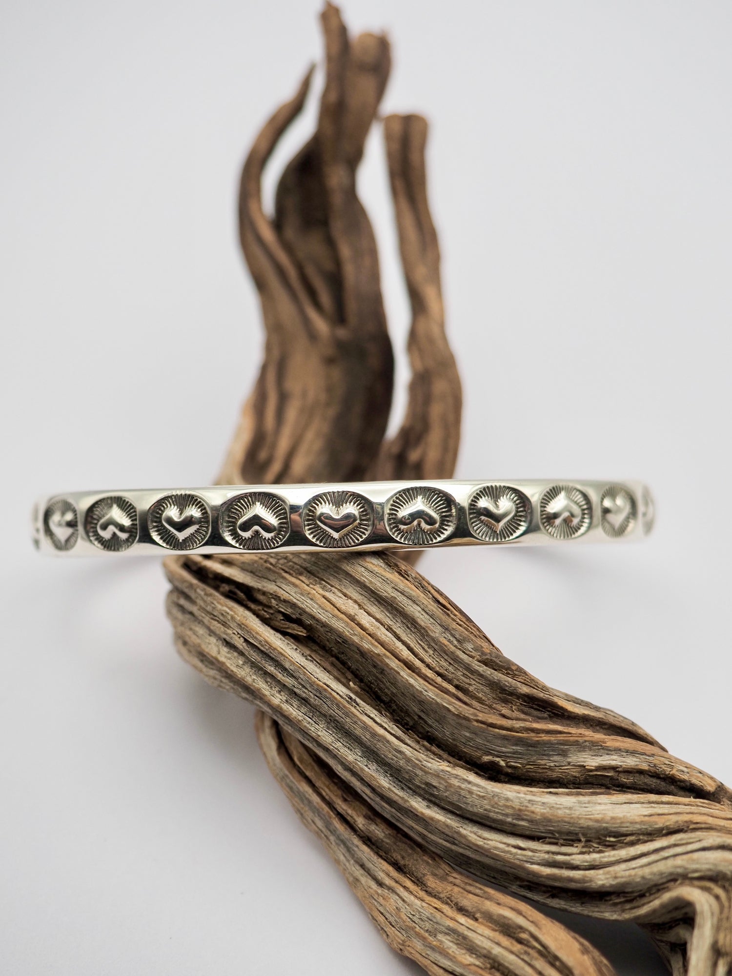 MTO Hearts Hand Stamped Stacker Cuff