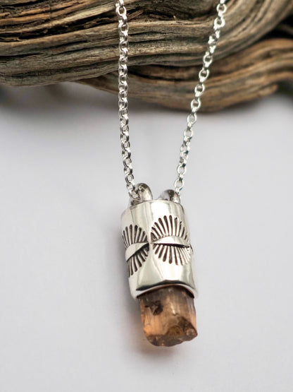 Imperial Topaz Eye Talisman Necklace