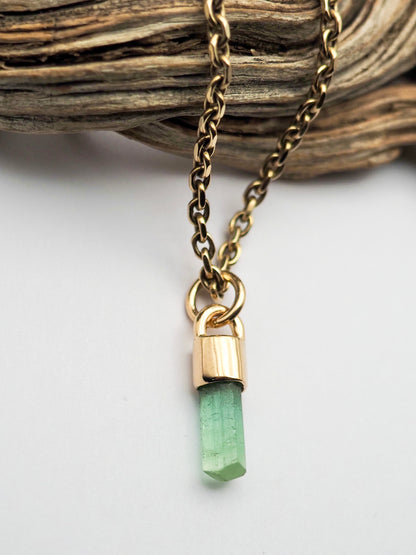 Paraiba Tourmaline 14k Gold Talisman